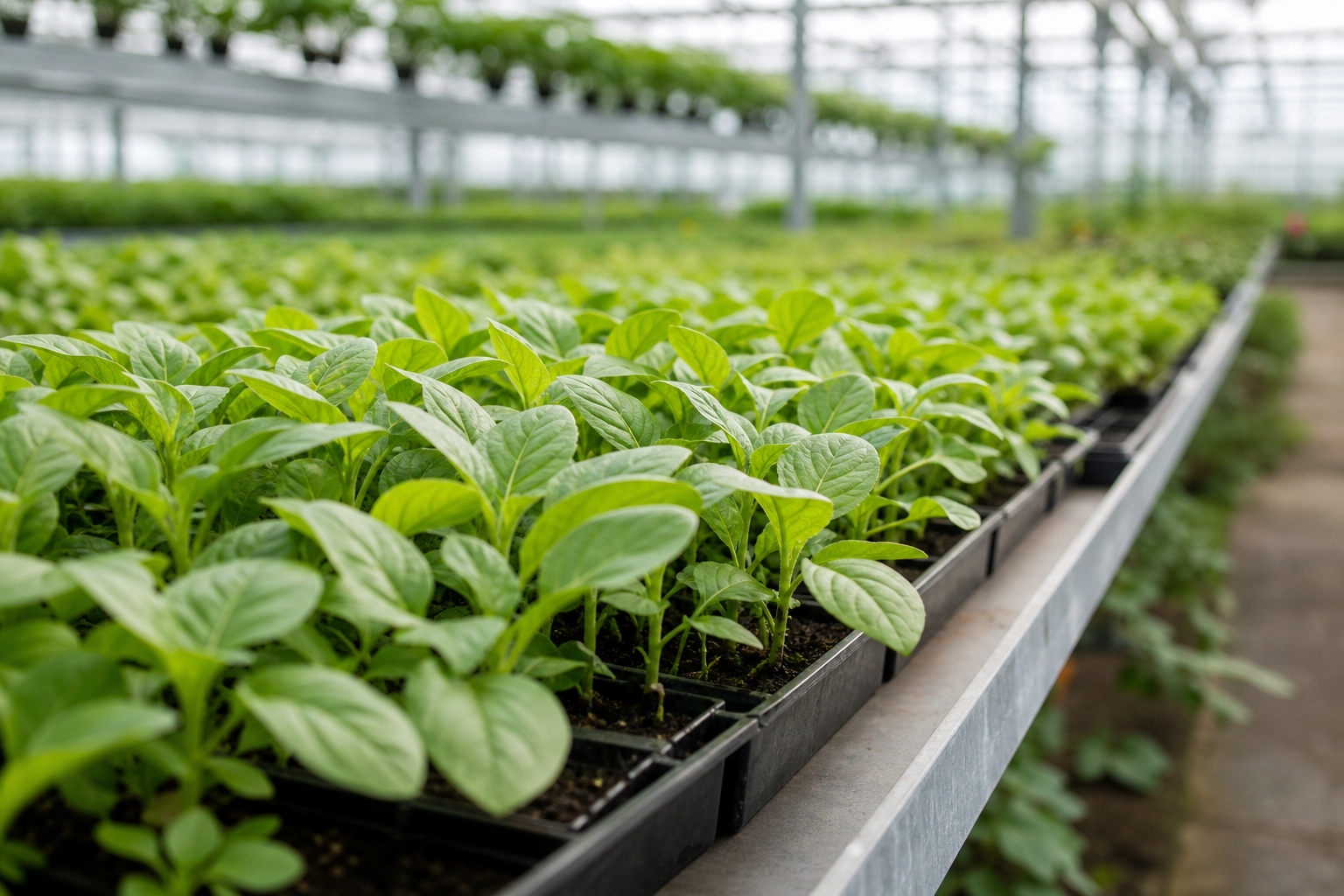 Jungpflanzen im gewerblichen Gartenbau